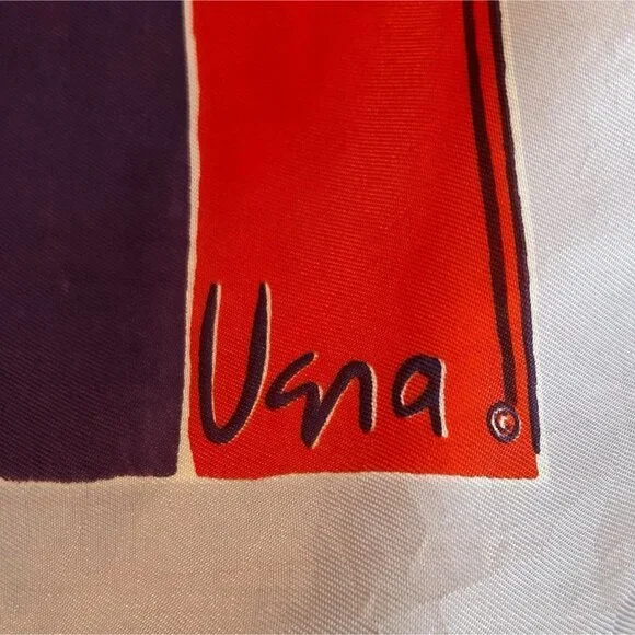 Vintage Vera Neumann Stripe Long Rectangle w Fringe Neck Scarf 13" x 66" - Picture 4 of 6